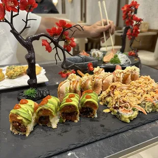 sushi, sushi and sashimi, food, sashimi