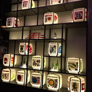 Beautiful rice paper lanterns adorn the lobby.