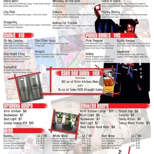 Sake Rok Drink Menu
