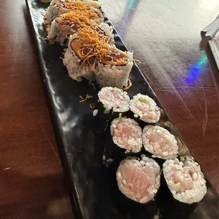 554. Sweet Potato Roll and 559. Yellowtail Roll