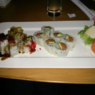 8 Piece Sashimi & Choice of 1 Roll Lunch Special