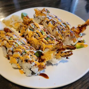 a plate of food on a table