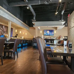 the dining area of a restaurant