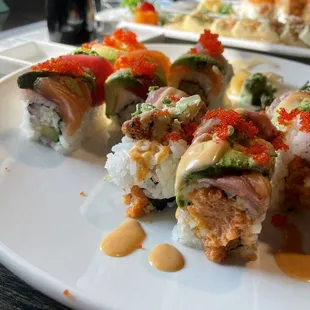 Variety of sushi