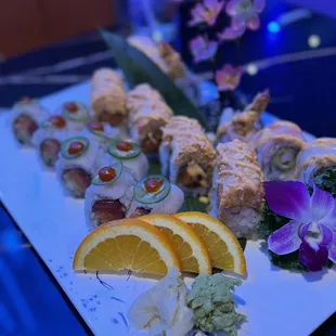 a variety of sushi