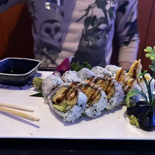 a sushi platter