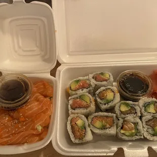Salmon Salad Ichiban Roll Salmon avocado roll