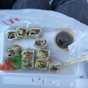 Eel roll and super duper roll
