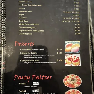 Menu as of 12/29/22