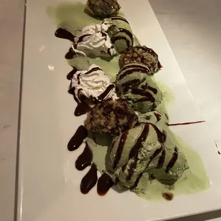 Fried Oreo and ice cream