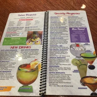 Drink menu