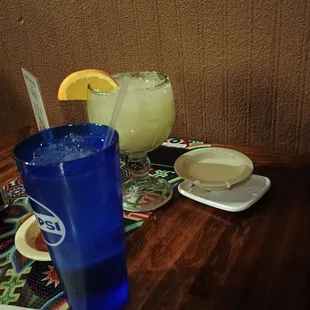 Margarita water side of queso