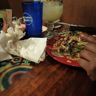 Margarita beef nachos