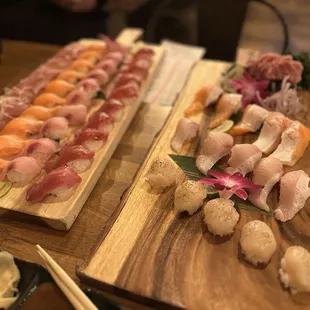 Carpaccio, Salmon, Yellowtail, Tuna, Albacore