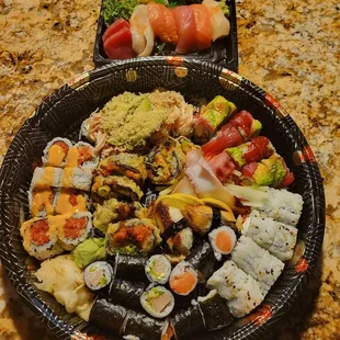a variety of sushi