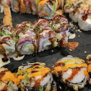 a variety of sushi