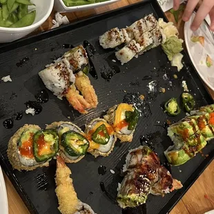 Sushi platter.