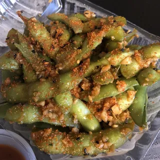 Spicy Garlic Edamame