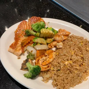 Hibachi shrimp &amp; salmon