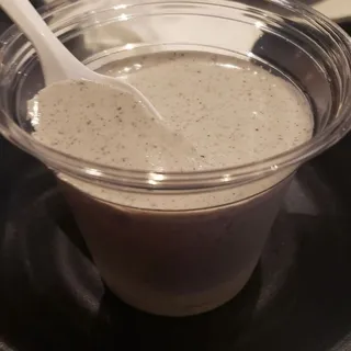 Black sesame panna cotta