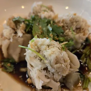 Crab dumpling appetizer