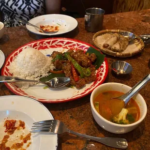 Crispy Thai Basil, Tom Yum