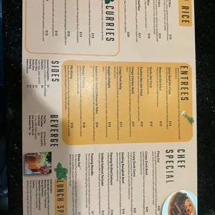 Updated menu