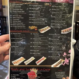 Menu side 2 as of 6/8/2023