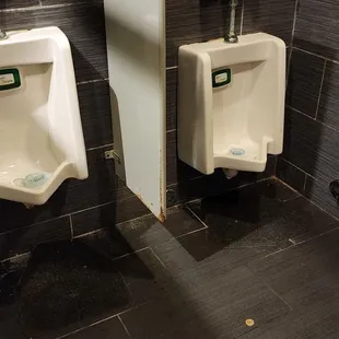 two urinals in a bathroom