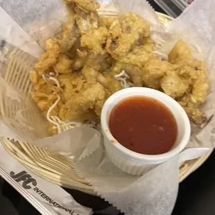 Calamari with sweet-and-sour sauce