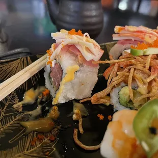 Showing how large the rolls were. They need to be cut thinner. I could barely fit it in my mouth.
