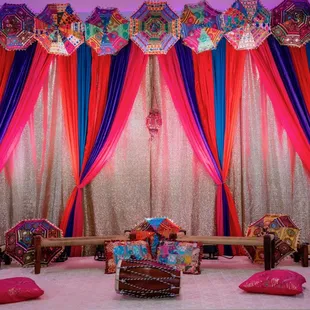 Bay Area Indian Wedding Decorations - Sangeet Decor in Fremont