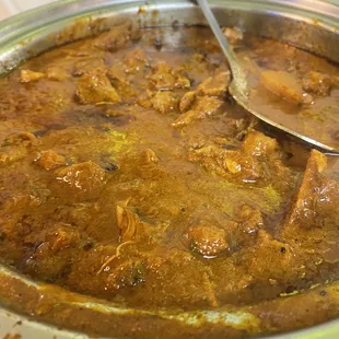 a closeup of a dish of stew