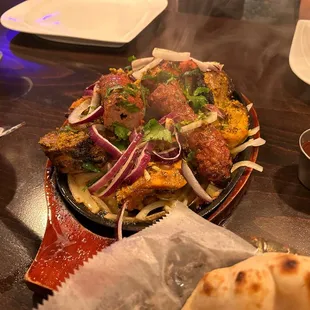 a plate of food on a table