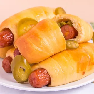 Jumbo Sausage, Cheese and Jalapenos Kolach