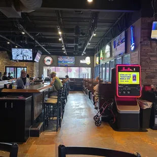 Bar area and my seat.  Apparently, it was too busy to check on me.