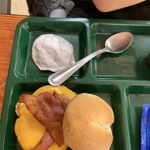 Kids bacon cheeseburger