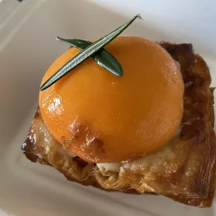 Apricot and rosemary croissant.