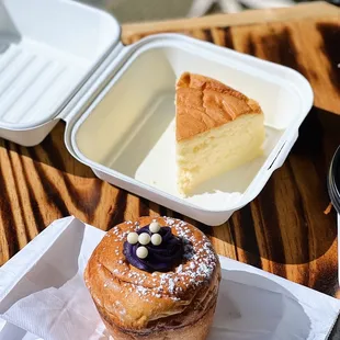 a piece of cake and a cup of coffee