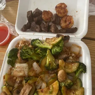 Hibachi Steak and Shrimp