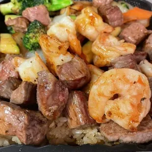 a close up of a plate of food