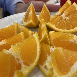 Complimentary oranges