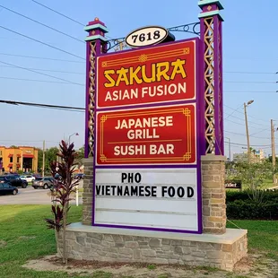 Outside sign.