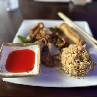 LC8 Pepper Steak with Chicken &amp; Fried Rice