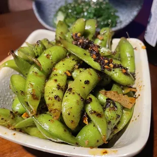 Spicy edamame