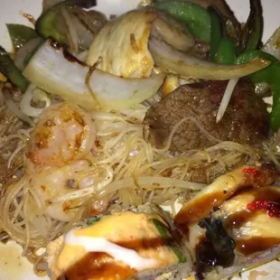 Teriyaki chicken,steak and shrimp hibachi!