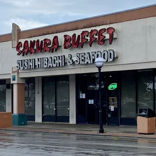 the front of the restaurant