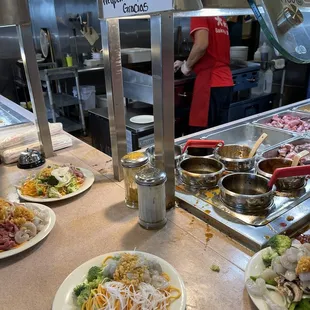 Again, the station where they cook you plain noodles.