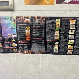 Their extensive menu