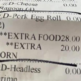 a close up of a receipt